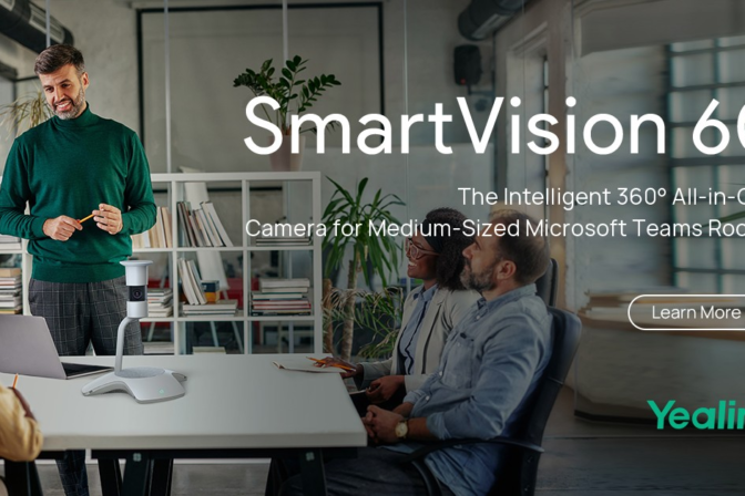 Yealink Launches SmartVision 60 Microsoft Teams Intelligent 360-Degree, All-In-One Camera at Microsoft Ignite